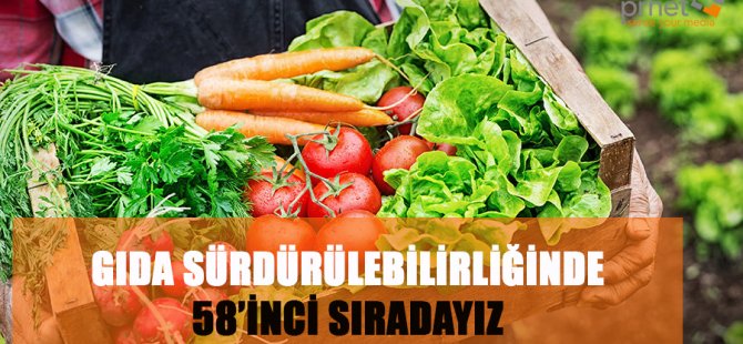 Gıda Sürdürülebilirliğinde 58’inci Sıradayız