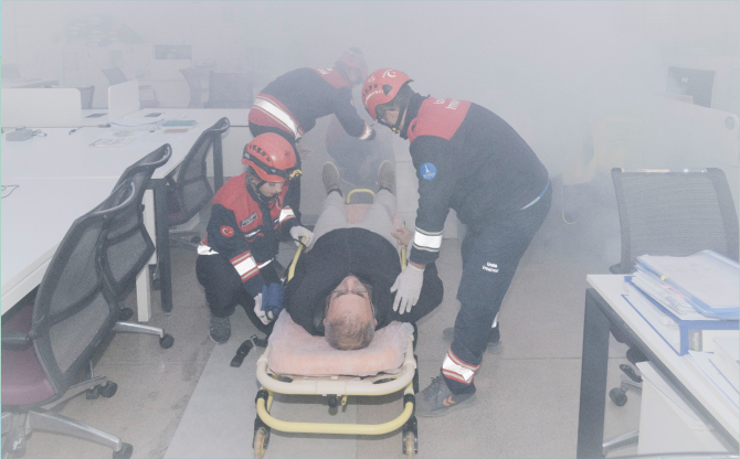 İzmir Büyükşehir Belediyesi’nde yangın tatbikatı