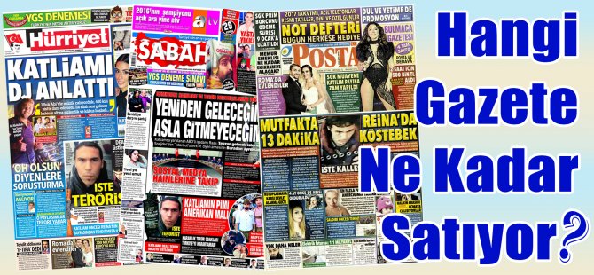 Hangi Gazete Ne Kadar Satıyor? 19 Aralık – 25 Aralık 2016